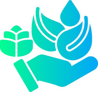 vektör tasarımında bitki el simgesi