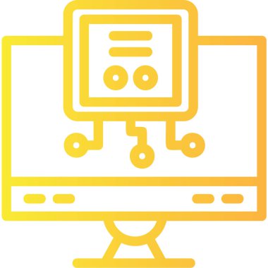 Bilgisayar. Basit tasarım düz resimleme