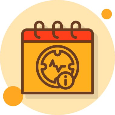 Dünya Gezegen Vektör Çizim Tasarımı Takvimi