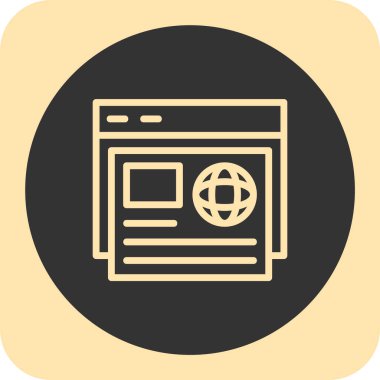 Moda biçimi izole edilmiş arkaplanda tarayıcı web tasarım simgesi