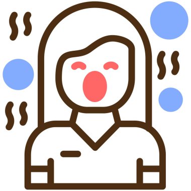 Kadın. Web simgesi basit illüstrasyon