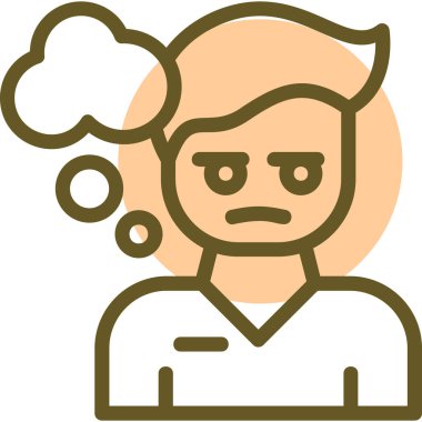 Kızgın biri. Basit resimleme