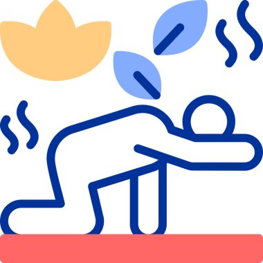 filedoutline tarzında yoga egzersiz simgesi