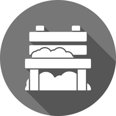 Bina. Web simgesi basit illüstrasyon