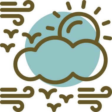 Bulut simgesi vektör illüstrasyonu