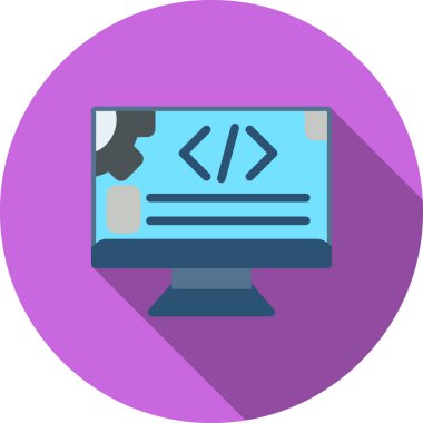 Programlama. Web simgesi basit illüstrasyon