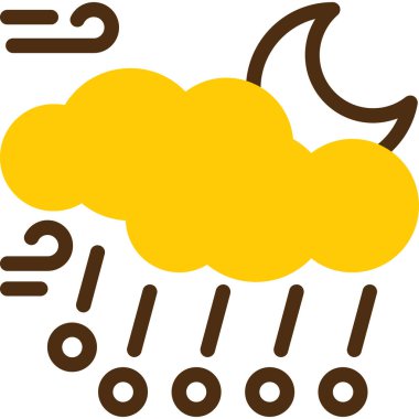 Bulut hava durumu web simgesi, vektör illüstrasyonu