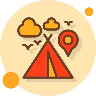 Bir harita simgesinin vektör illüstrasyonu