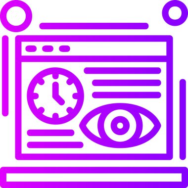 Göz. Web simgesi basit illüstrasyon