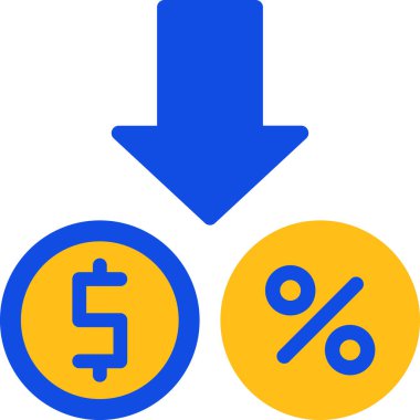 İndirim. Web simgesi basit illüstrasyon