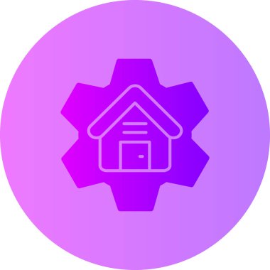 Modern ev simgesinin vektör illüstrasyonu