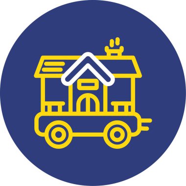 Bir ev simgesinin vektör illüstrasyonu