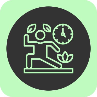 Tek bir bitki simgesinin vektör illüstrasyonu