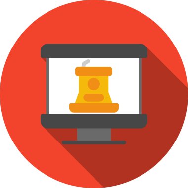 Bilgisayar simgesi, vektör illüstrasyonu. düz tasarım biçimi