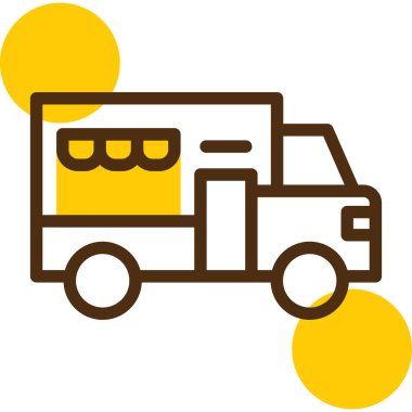 araba teslimatı simgesi - taslak biçimi