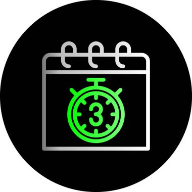 Saat simgesi, vektör illüstrasyonu