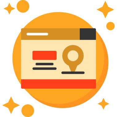 harita konum gezinme simgesi düz biçimli