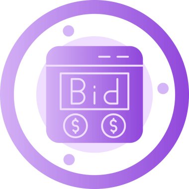 Müzayede simgesini, basit vektör çizim