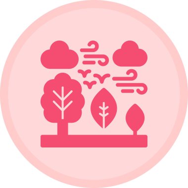 Ağaçlar. Web simgesi basit illüstrasyon