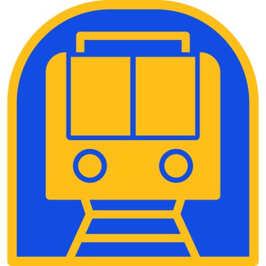 tren. Web simgesi basit illüstrasyon