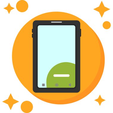 Moda biçimi izole edilmiş telefon mobil simgesi