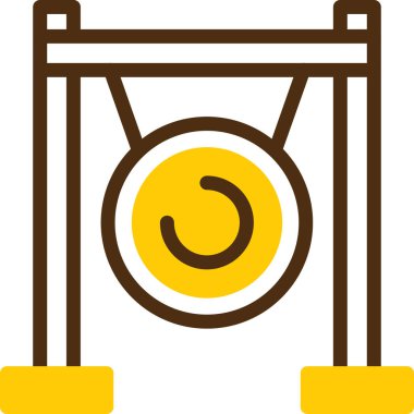 Lunapark sirk ikonu doldurulmuş ana hatları tarzında