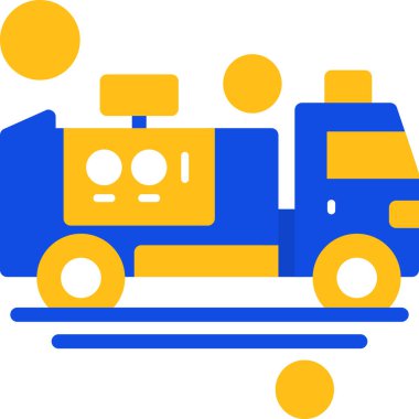 dağıtım kamyonu simgesi düz stil