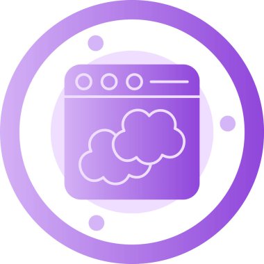 Bulut simgesi vektör illüstrasyonu