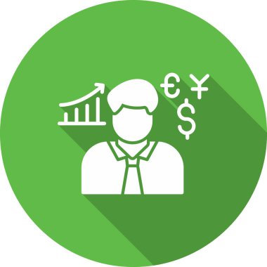 Dolar işareti olan iş adamı