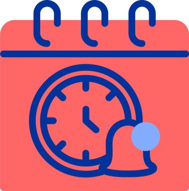 Alarm saat simgesi vektör illüstrasyonu