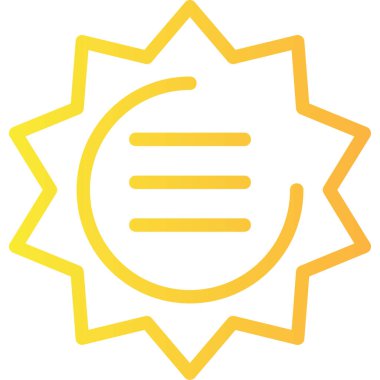 Güneş Simgesi Vektör illüstrasyonu