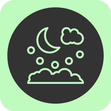 Moda tarzında izole edilmiş ay simgesi