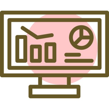 Bilgisayar. Web simgesi basit illüstrasyon