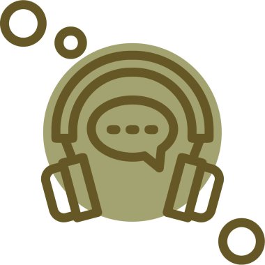 Kulaklık. Web simgesi basit illüstrasyon