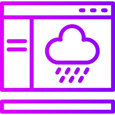 Bulut simgesi vektör illüstrasyonu