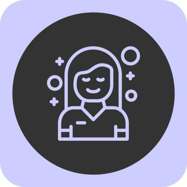 vektör kadın avatar simgesi, illüstrasyon