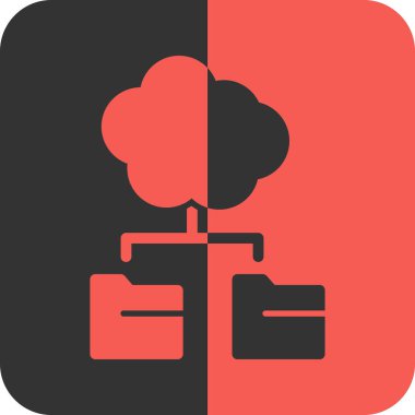 Bir dizin dosya simgesinin vektör illüstrasyonu