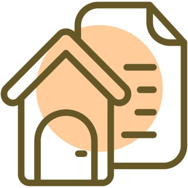 ev emlak simgesi ana hatları biçiminde