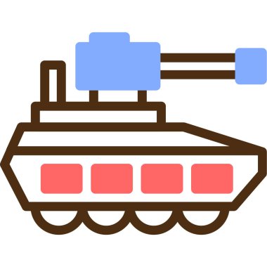 askeri tank simgesi vektör illüstrasyon