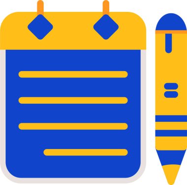 Kalem. Web simgesi basit illüstrasyon