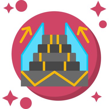 Gemi. Web simgesi basit illüstrasyon