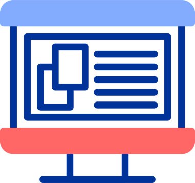 Bilgisayar. Web simgesi basit illüstrasyon