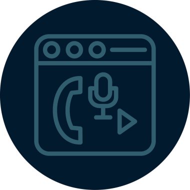 Podcast simge vektör çizim