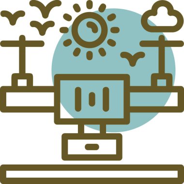 uydu anten simgesi, vektör illüstrasyonu