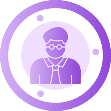 Erkek kullanıcı. Basit tasarım