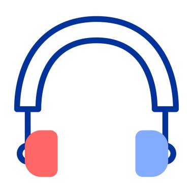 Kulaklık. Web simgesi basit illüstrasyon