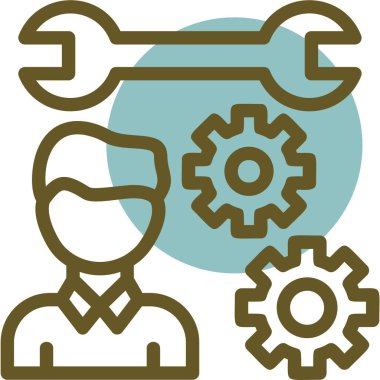 Dişliler. Web simgesi basit illüstrasyon