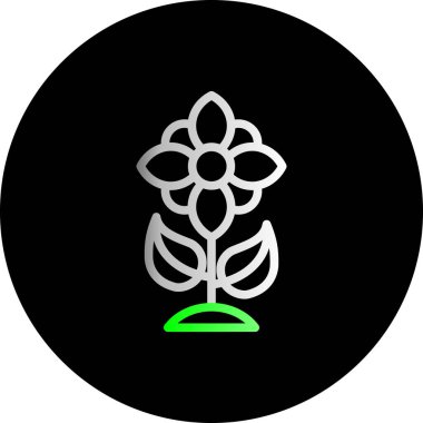 Eşsiz Çiçek Vektör Satırı Simgesi