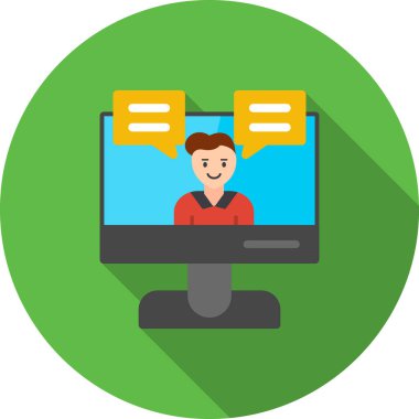 çevrimiçi sohbet vektörü simgesi