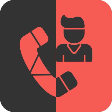 Bir çağrı simgesinin vektör illüstrasyonu